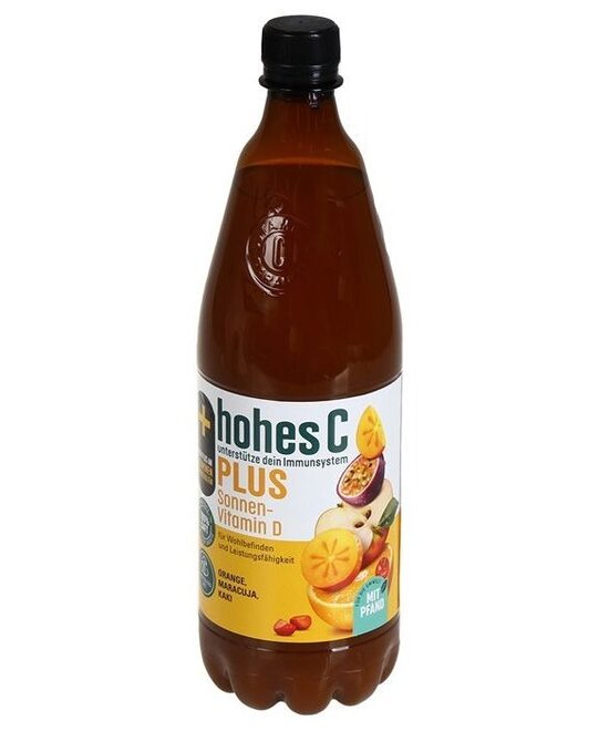 Sula HOHES C Apelsīnu, pasifloras augļu 100%, ar D vit., PET, 1l (DEP)